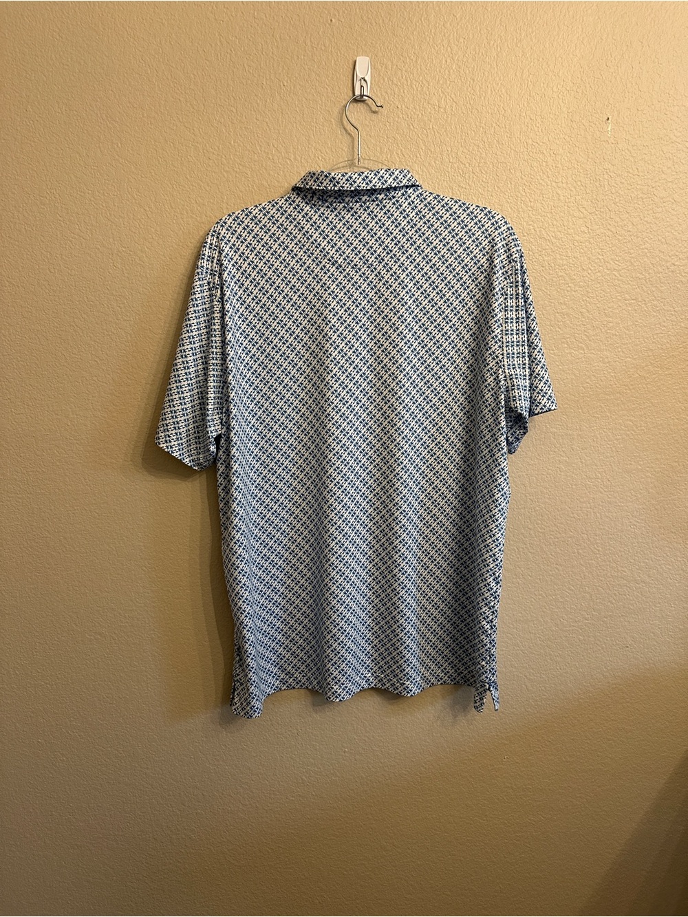 Puma Blue Palm Tree Patterned Performance Polo Shirt - Picture 5 of 5